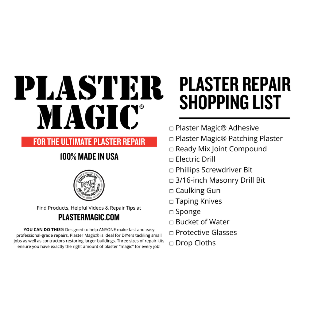 Plaster Magic® Plaster Repair Shopping List