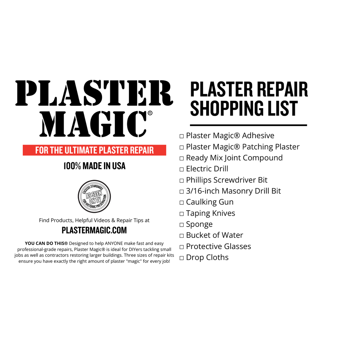 Plaster Magic® Plaster Repair Shopping List