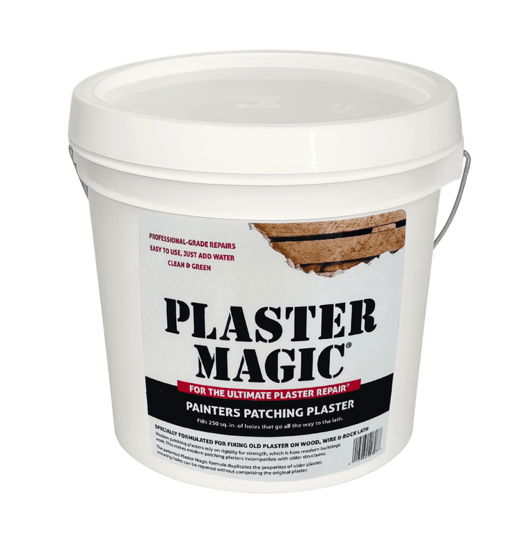 Plaster Magic painters patching plaster container on a white background